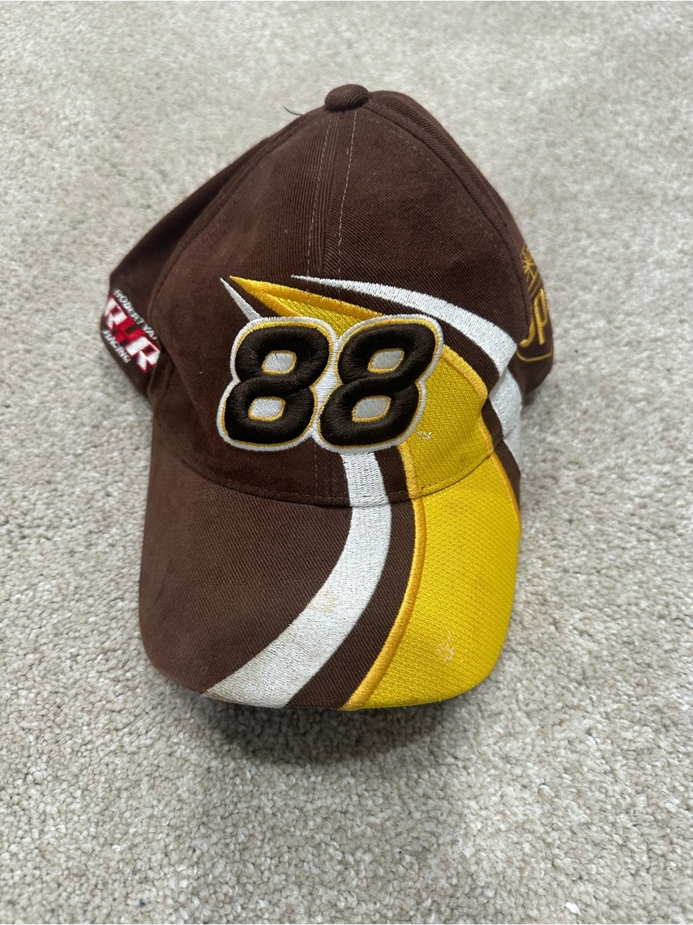 Brown & Yellow '88' Embroidered Racing Cap
